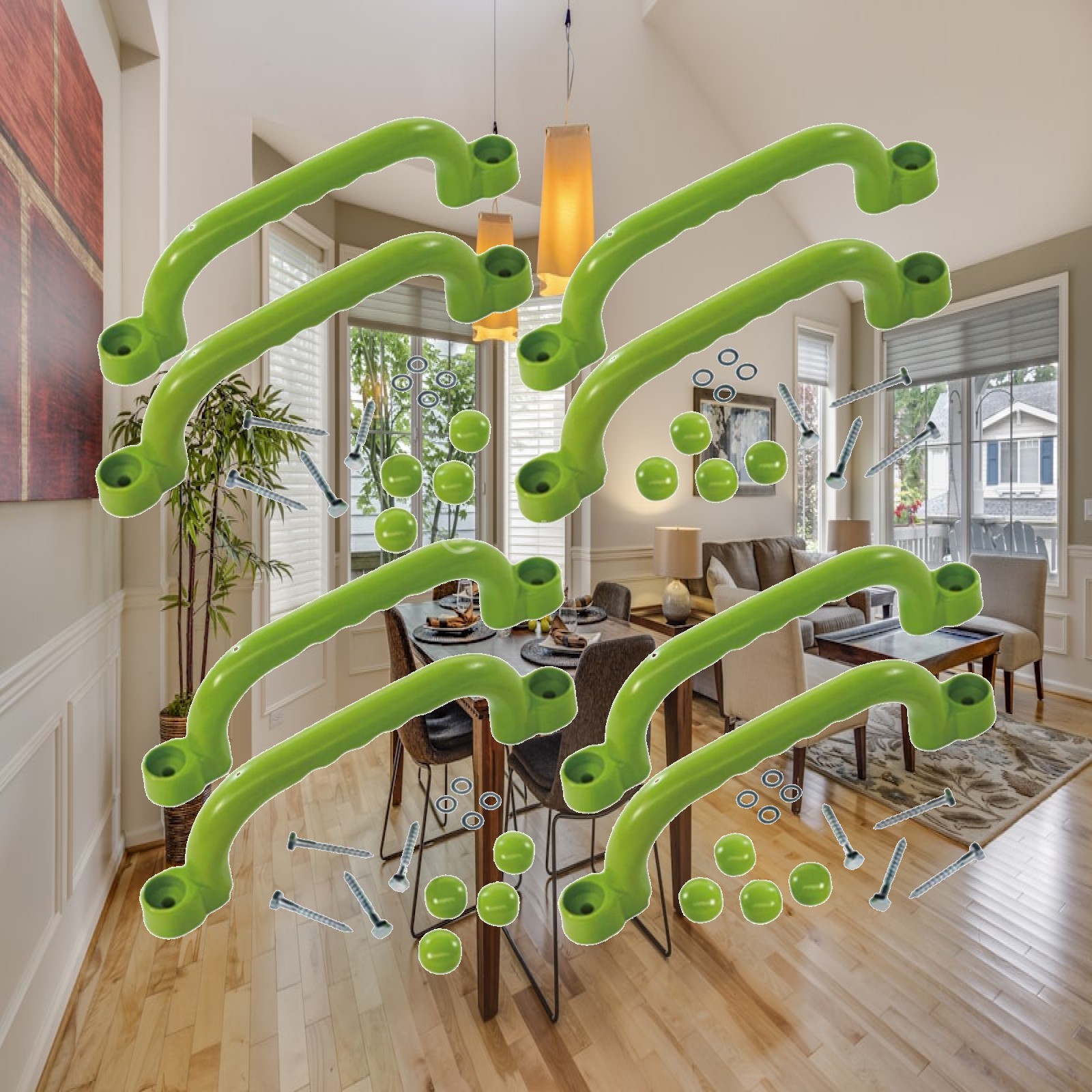 Kids Outdoor House Accessories - 8x Climbing Handles Children Gifts Grab