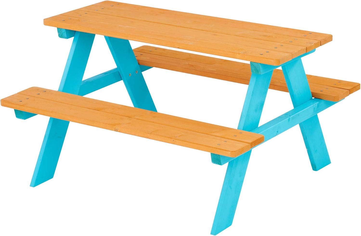 Kids Outdoor Bench Table - Z-CREAT Kids Wooden Outdoor Picnic Table