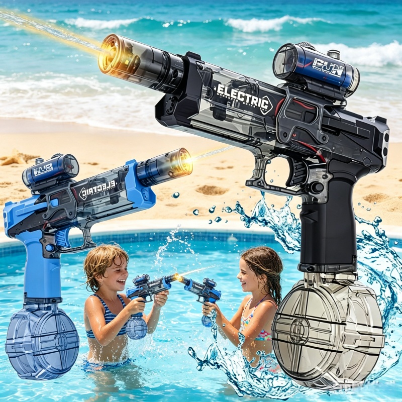 Kids Outdoor Water Toys - Children Continuous Fire Electric Water Guns