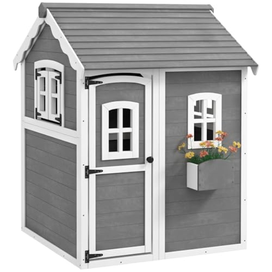 Kids Outdoor Playhouse - Outdoor wooden playhouse for kids aged