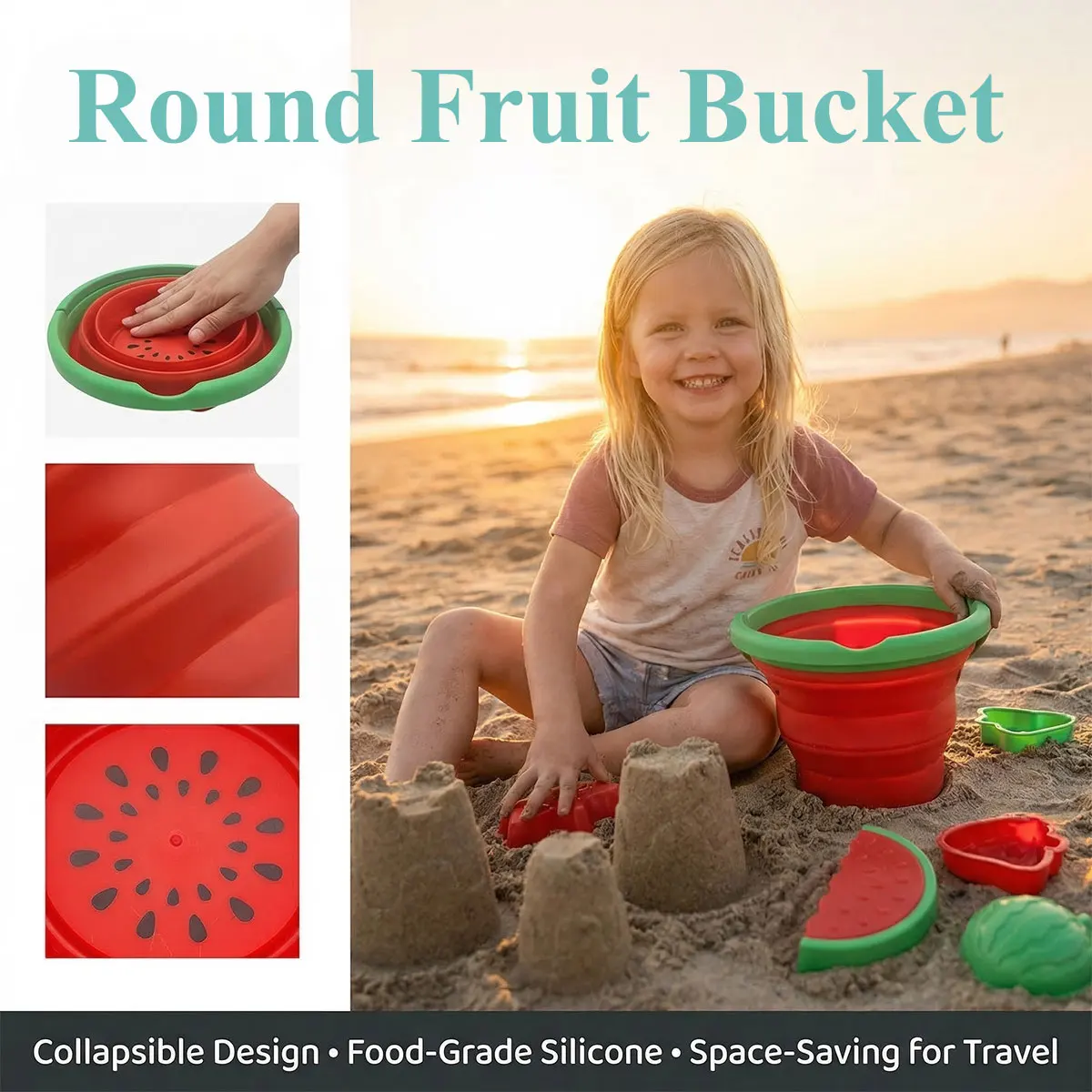 Kids Outdoor Activity Centre - Different Foldable Sand Bucket Toy for