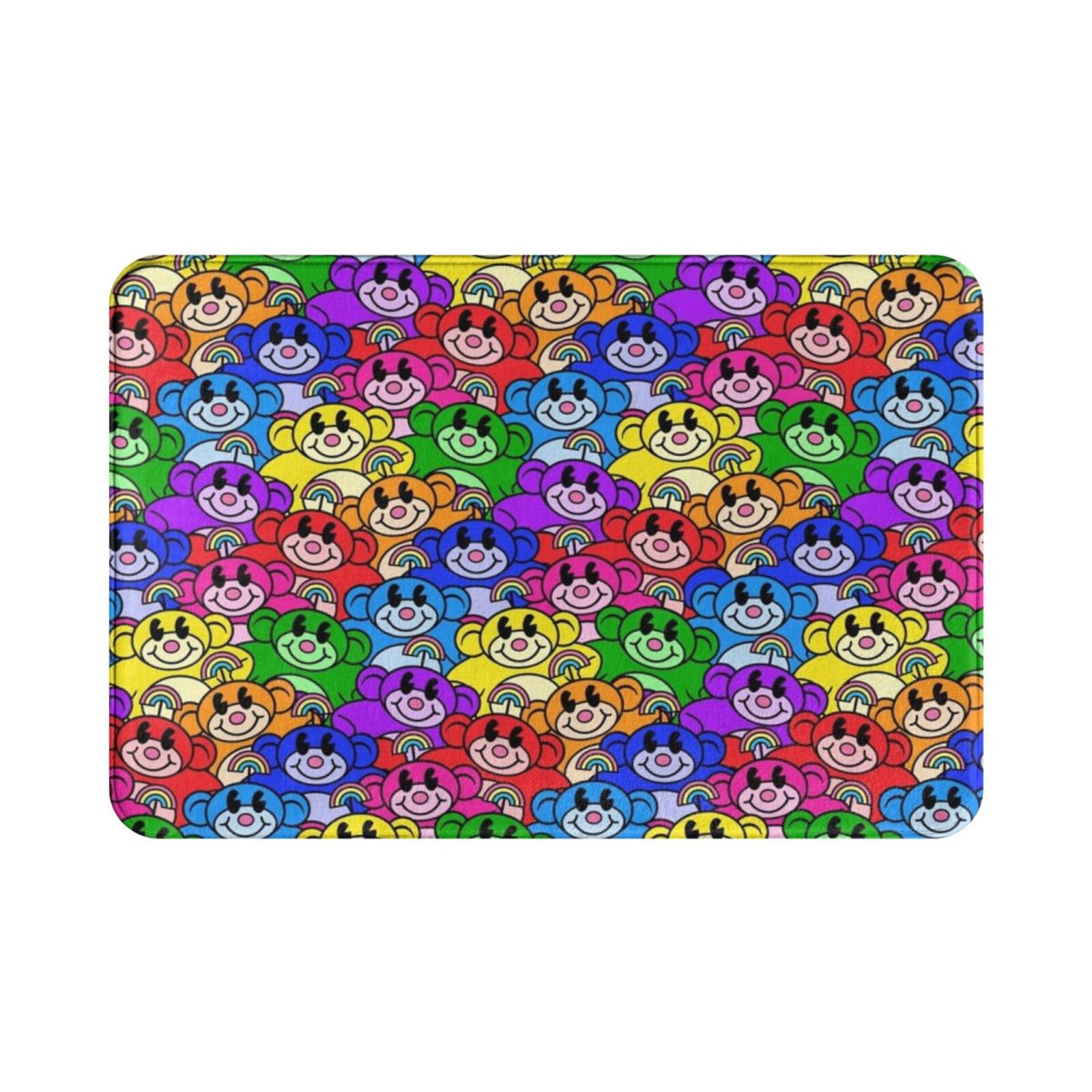 Kids Outdoor Monkey Bars - Rainbow Monkeys Carpet Mat Rug Cushion