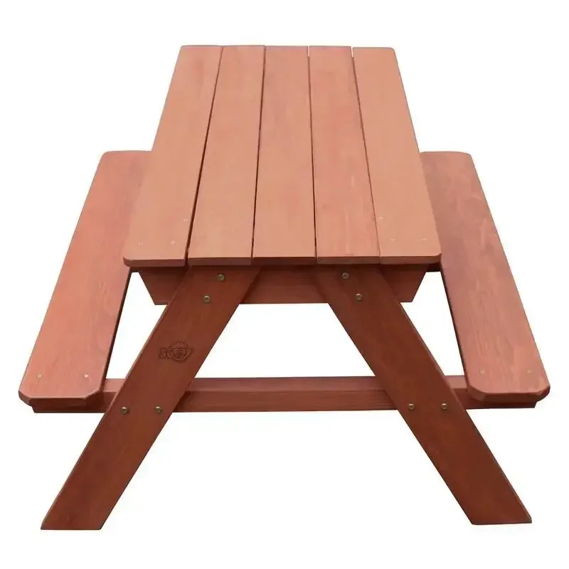 Kids Outdoor Bench Table - -Outdoor Picnic Wooden Bench Wooden Covered
