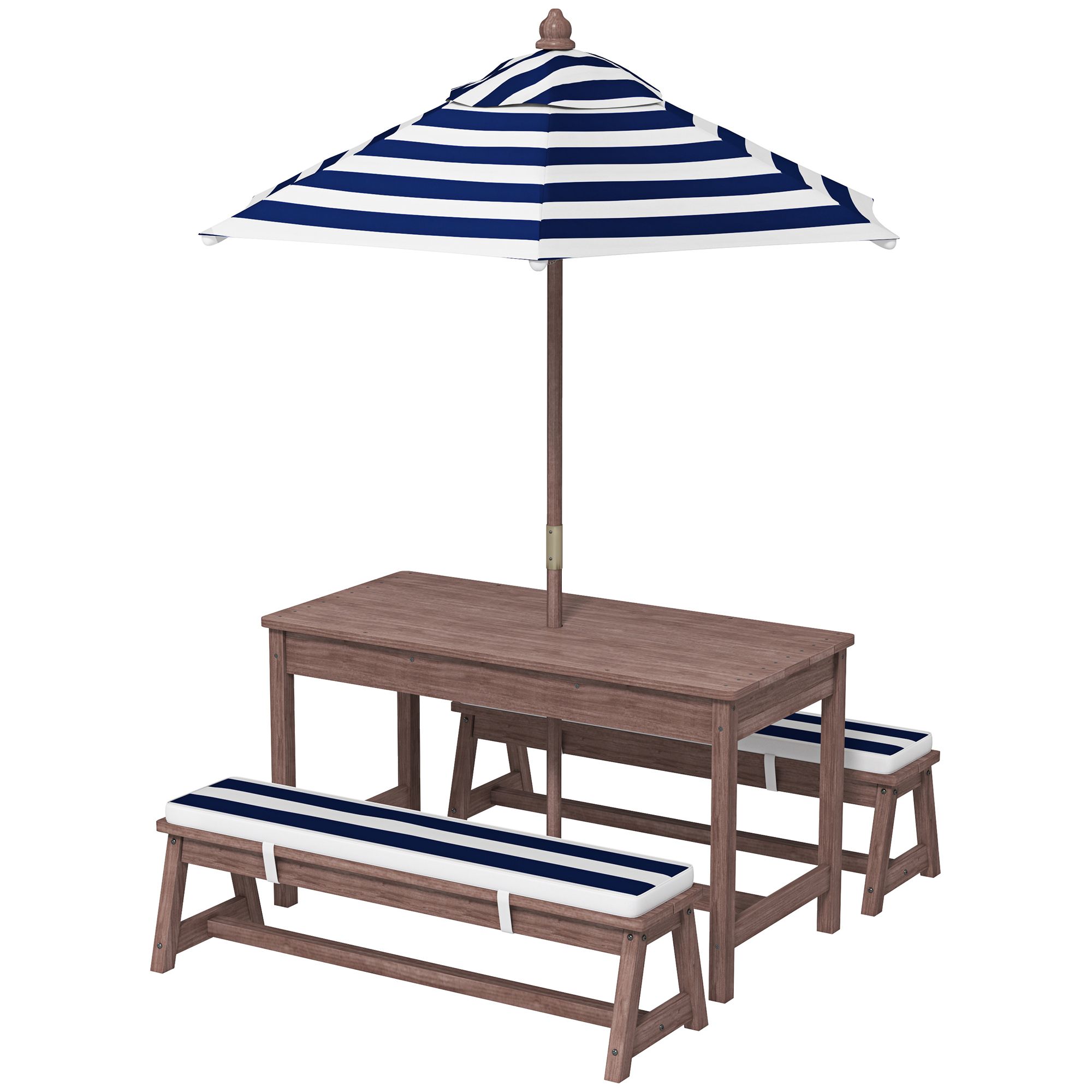 Kids Outdoor Bench Table - Outdoor Wooden Kids Picnic Table &