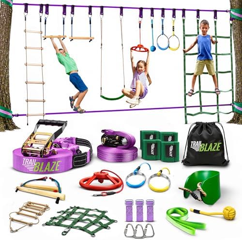 Kids Outdoor Monkey Bars - Obstacle Course for Kids - Outdoor