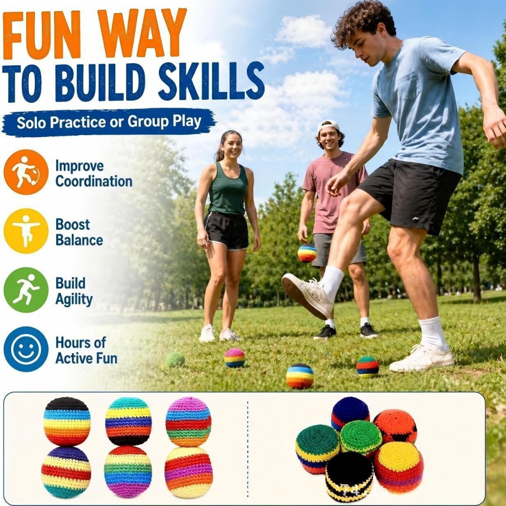 Kids Outdoor Activities - New Soft Footbag Hack Sandbag Ball