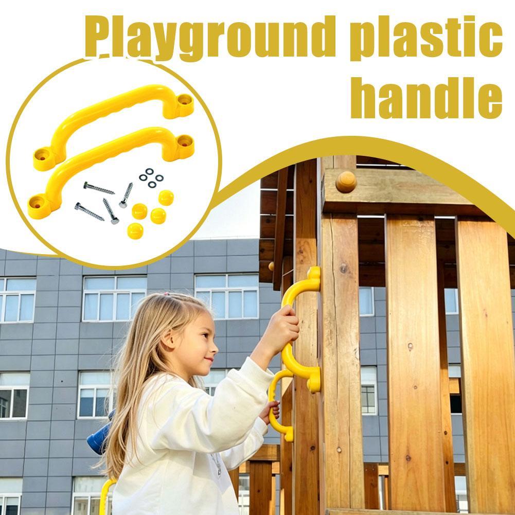 Kids Outdoor Playhouse - Playground Safety Handles For Climbing Frame