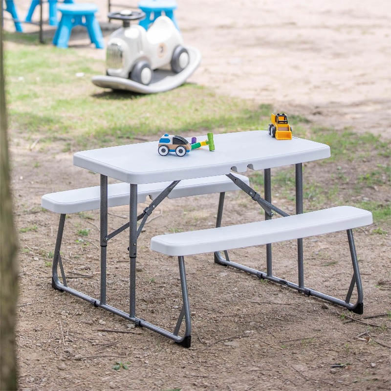 Kids Outdoor Bench Table - Kids Folding Picnic Table Outdoor Garden