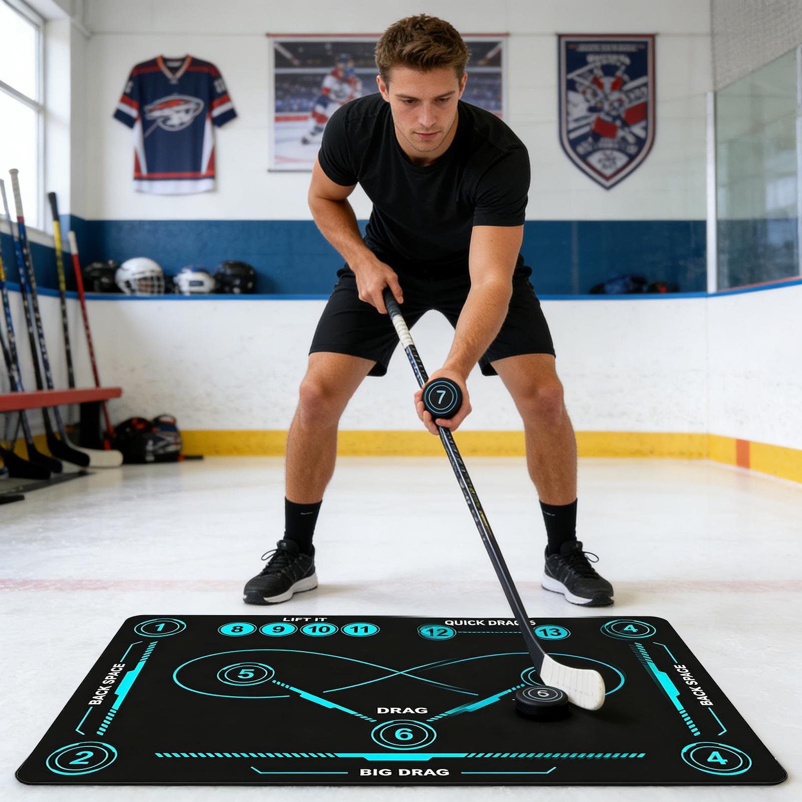 Kids Outdoor Equipment - Hockey Training Mat Indoor Outdoor Quiet