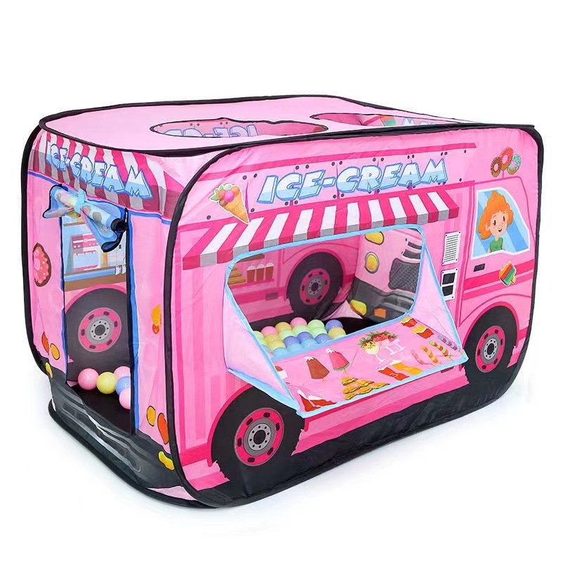 Kids Outdoor House Accessories - Children Toy Tent Multipurpose Cartoon Bus
