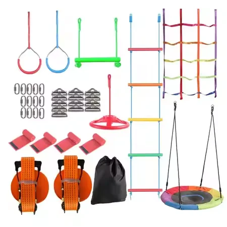 Kids Outdoor Monkey Bars - Warrior Obstacle Course Kit for Kids