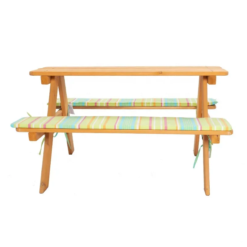 Kids Outdoor Bench Table - -Outdoor furniture wood kids table and