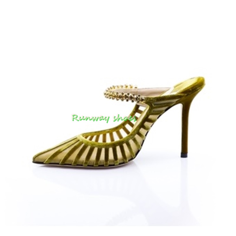 Outdoor Kid - Elegant Yellow Pointed Suede And Mesh
