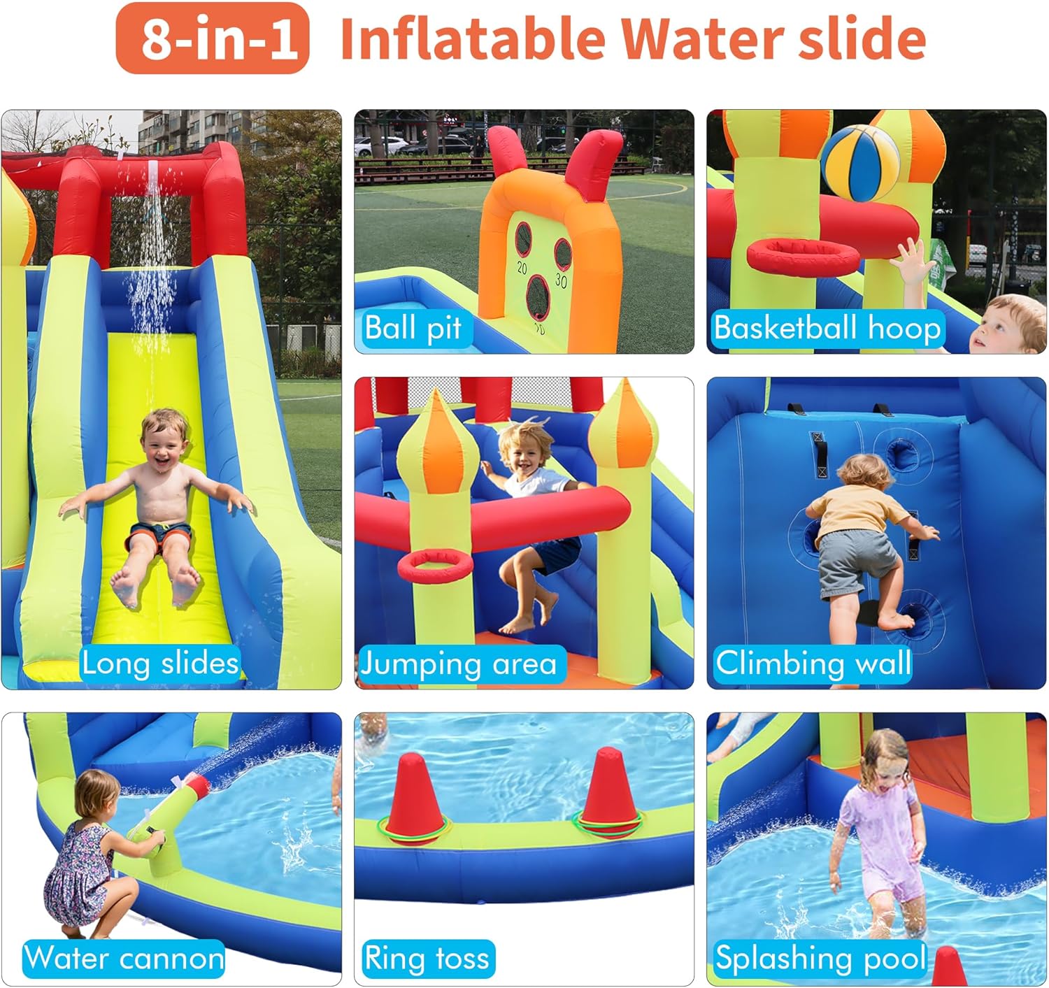 Kids Jumping Castle with Two L - Kids Outdoor Water ulasan dan harga