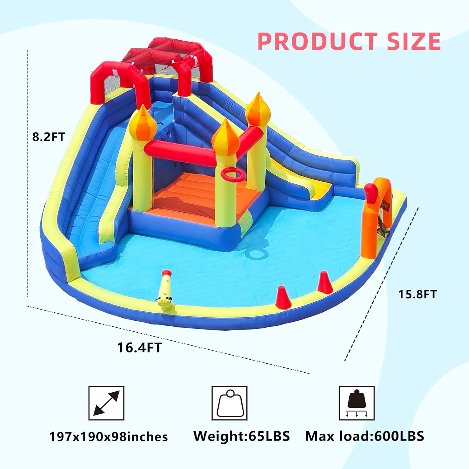 Kids Jumping Castle with Two L - Kids Outdoor Water ulasan dan harga