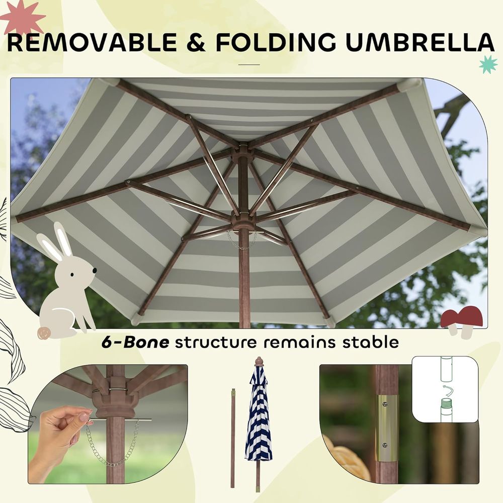 Qaba Kids Picnic Table, Outdoo - Kids Outdoor Bench Table ulasan dan harga