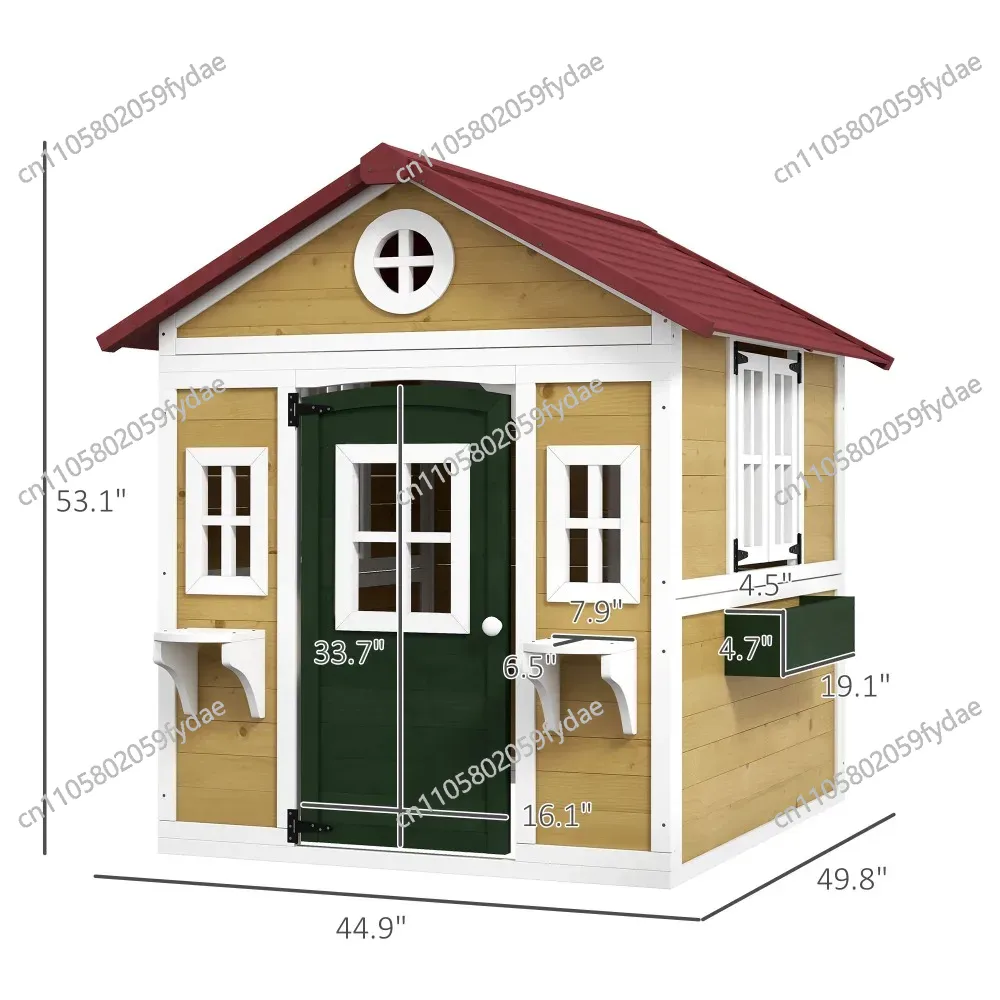 Outdoor Kids Playhouse, Wooden - Kids Outdoor Playhouse ulasan dan harga