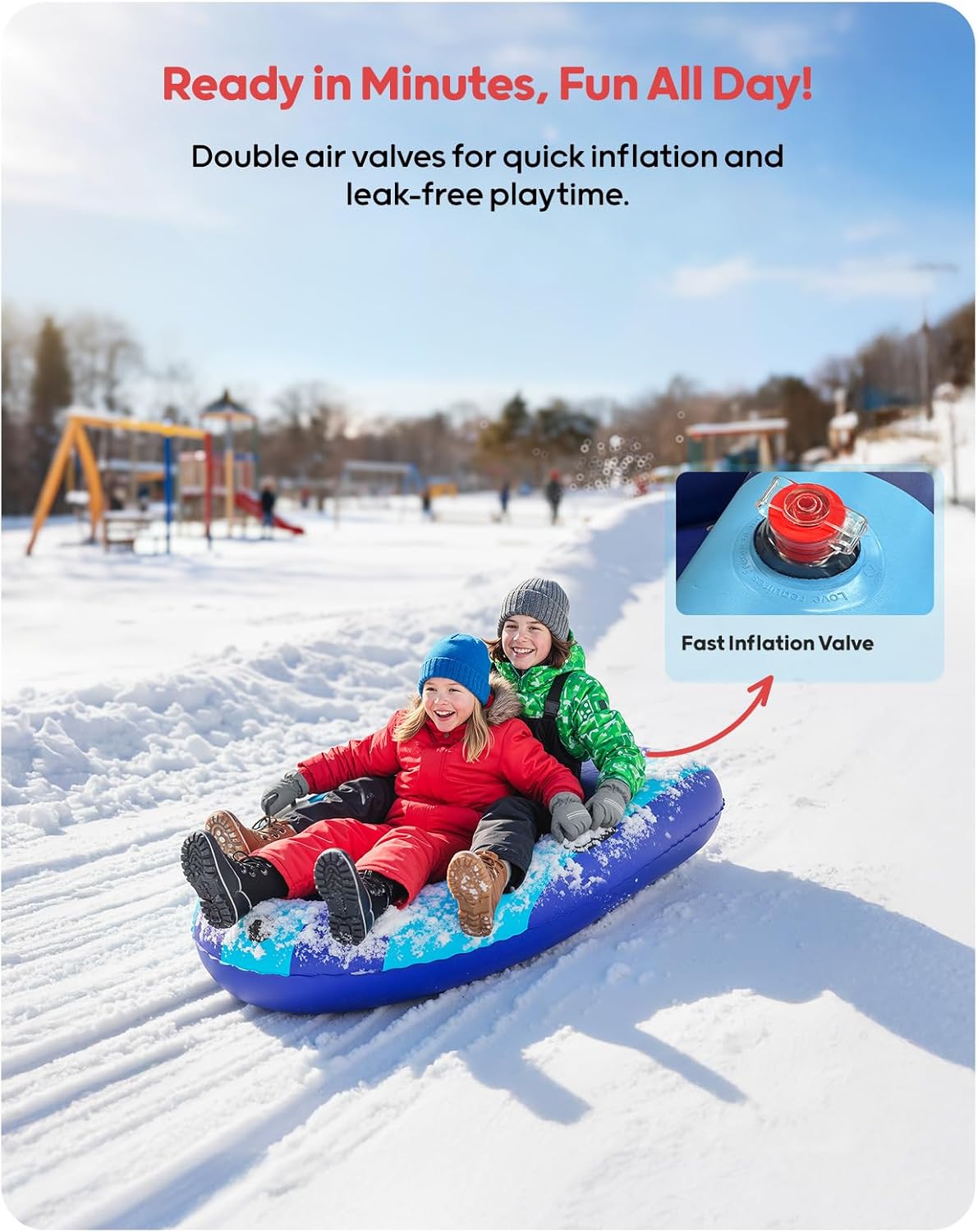 QPAU Inflatable PVC Snow Sled  - Outdoor Kid ulasan dan harga