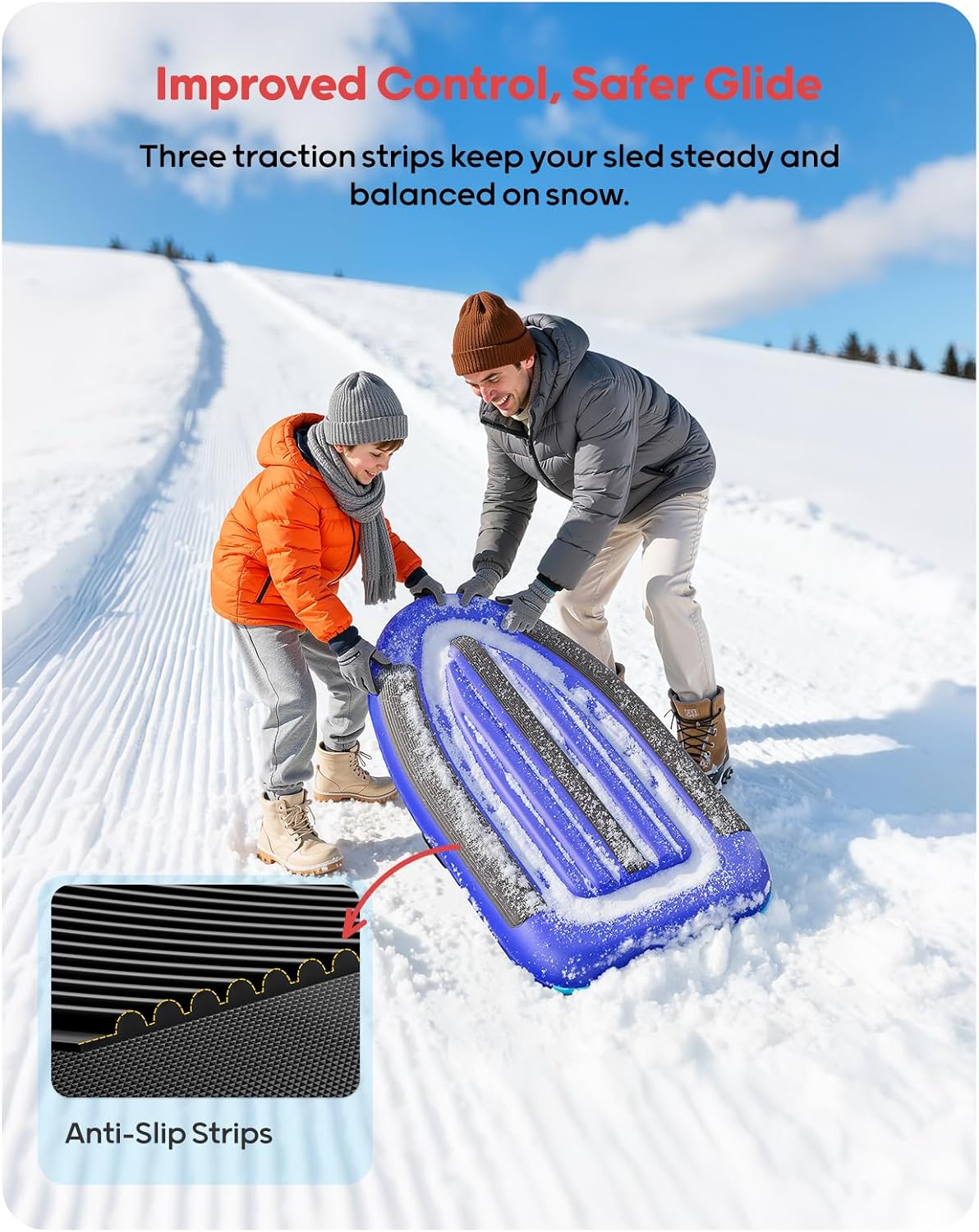 QPAU Inflatable PVC Snow Sled  - Outdoor Kid ulasan dan harga