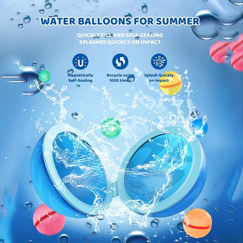 12/6/3/1PCS Magnetic Reusable  - Kids Outdoor Water Toys ulasan dan harga