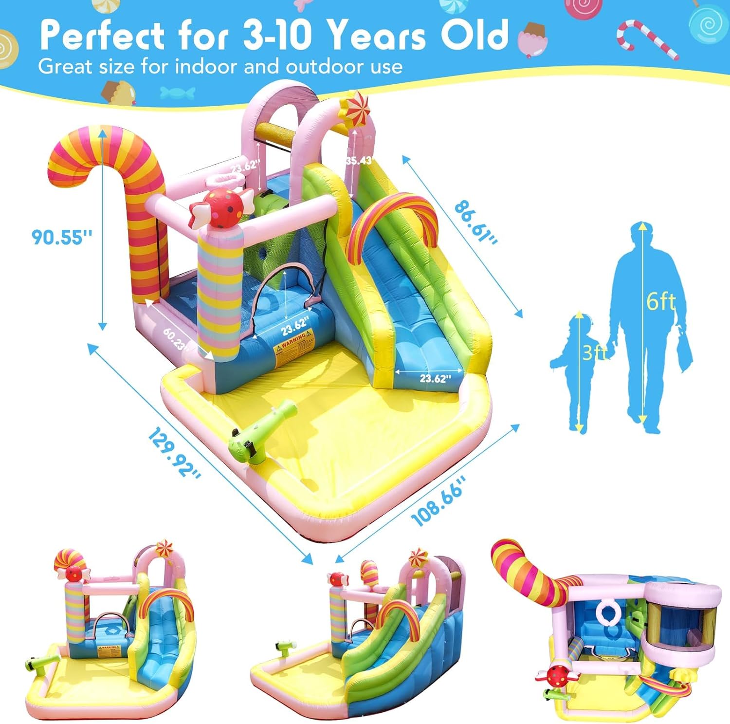Kids Inflatable Water Slide Bo - Kids Outdoor Water ulasan dan harga