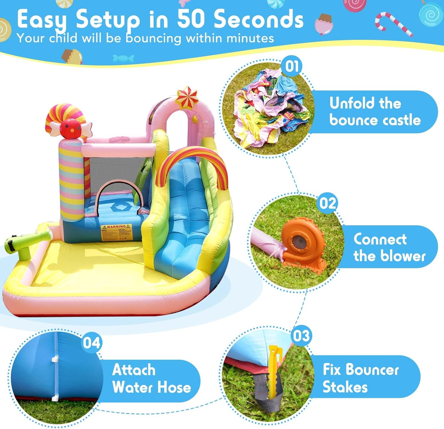 Kids Inflatable Water Slide Bo - Kids Outdoor Water ulasan dan harga