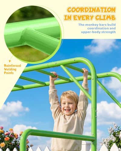 Outdoor Monkey Bar Set with Cl - Kids Outdoor Monkey Bars ulasan dan harga