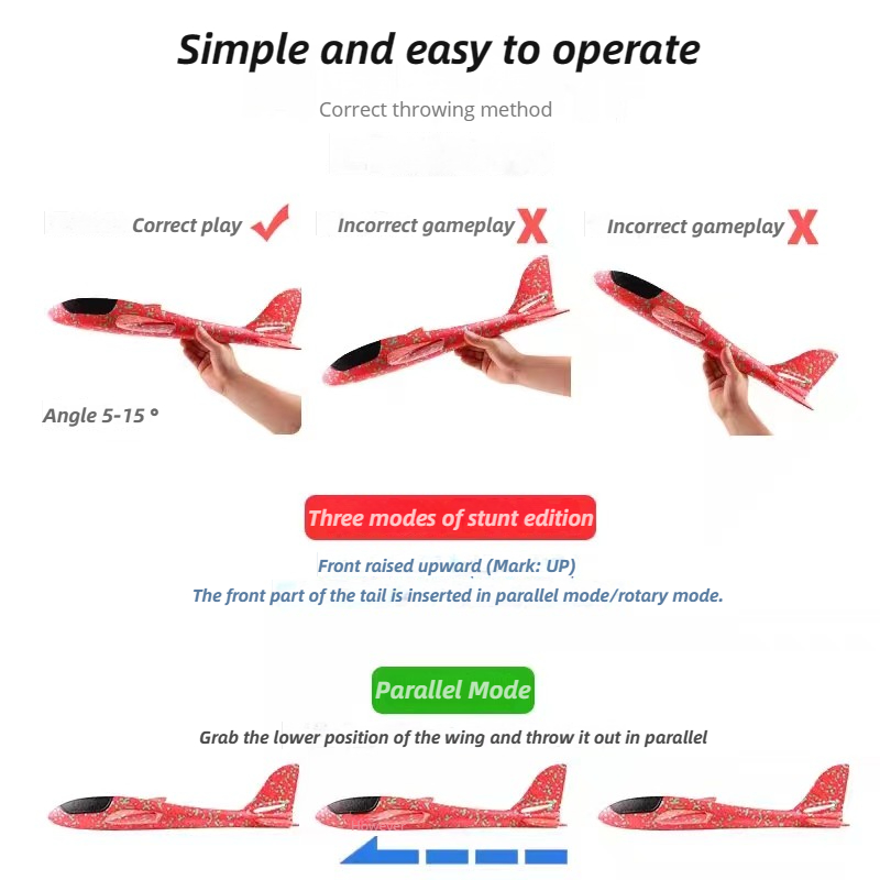 48cm Large Foam Airplane Child - Kids Outdoor Equipment ulasan dan harga