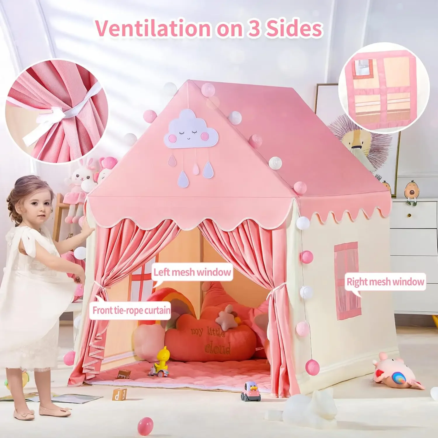 Children Play Tent Princess Ca - Kids Outdoor House Accessories ulasan dan harga