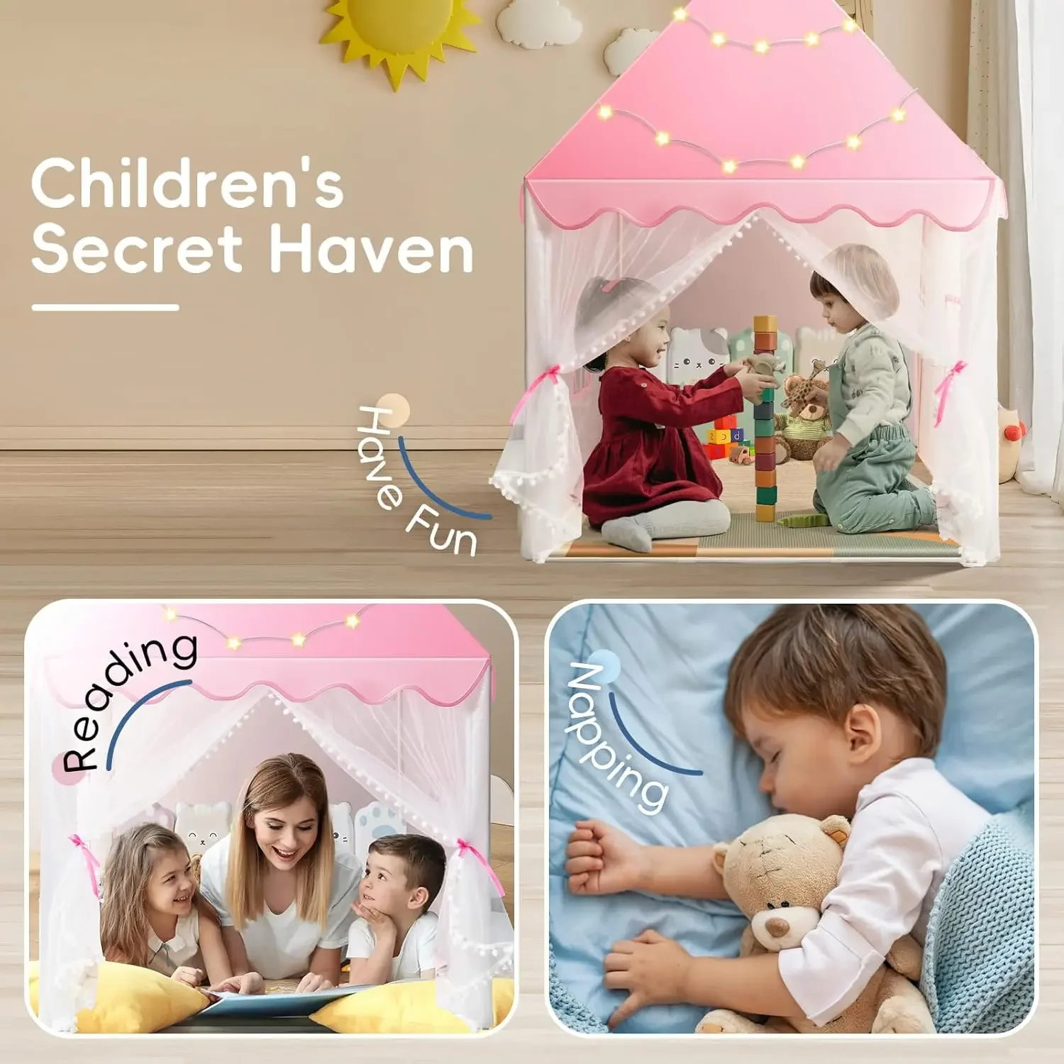 Children Play Tent Princess Ca - Kids Outdoor House Accessories ulasan dan harga