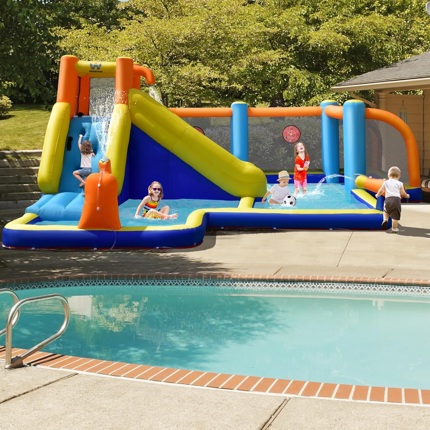 Giant Inflatable Water Slide B - Kids Outdoor Water ulasan dan harga