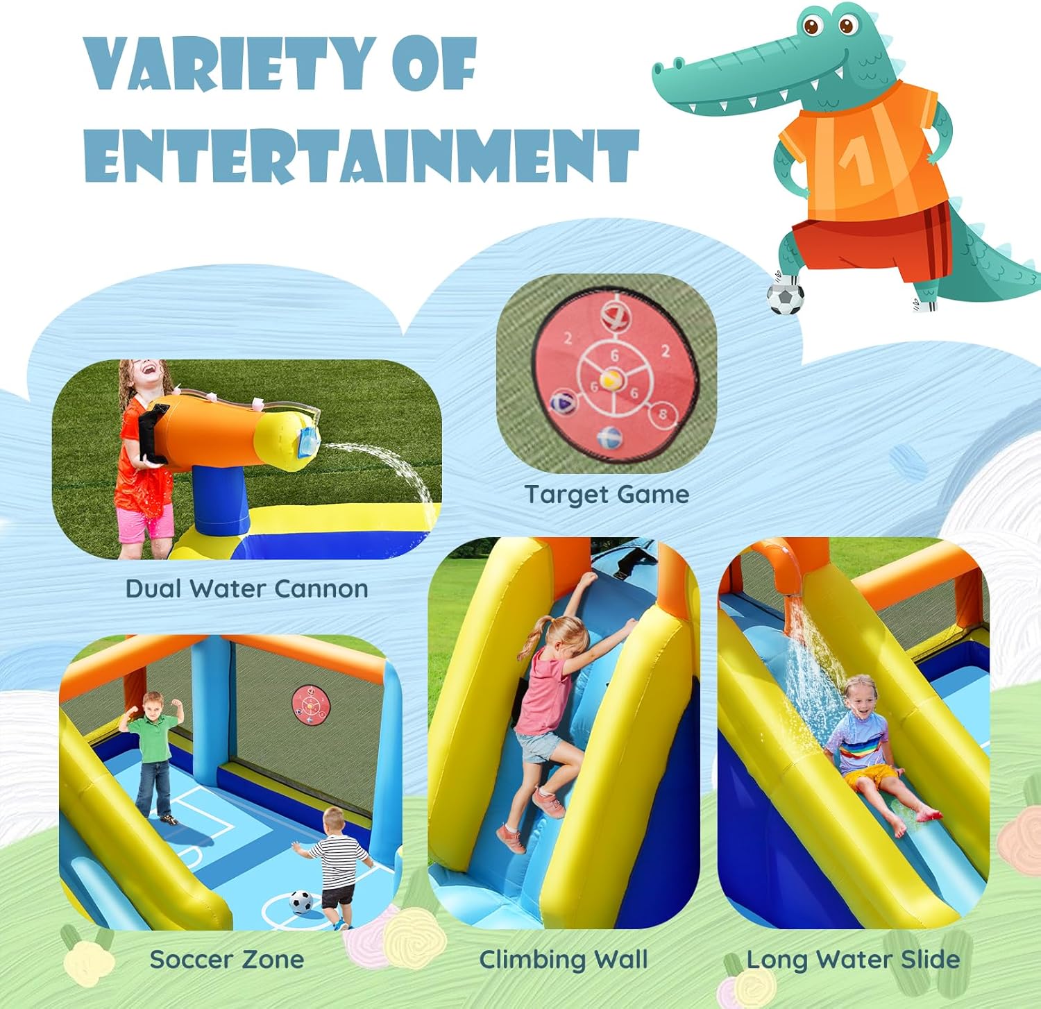 Giant Inflatable Water Slide B - Kids Outdoor Water ulasan dan harga