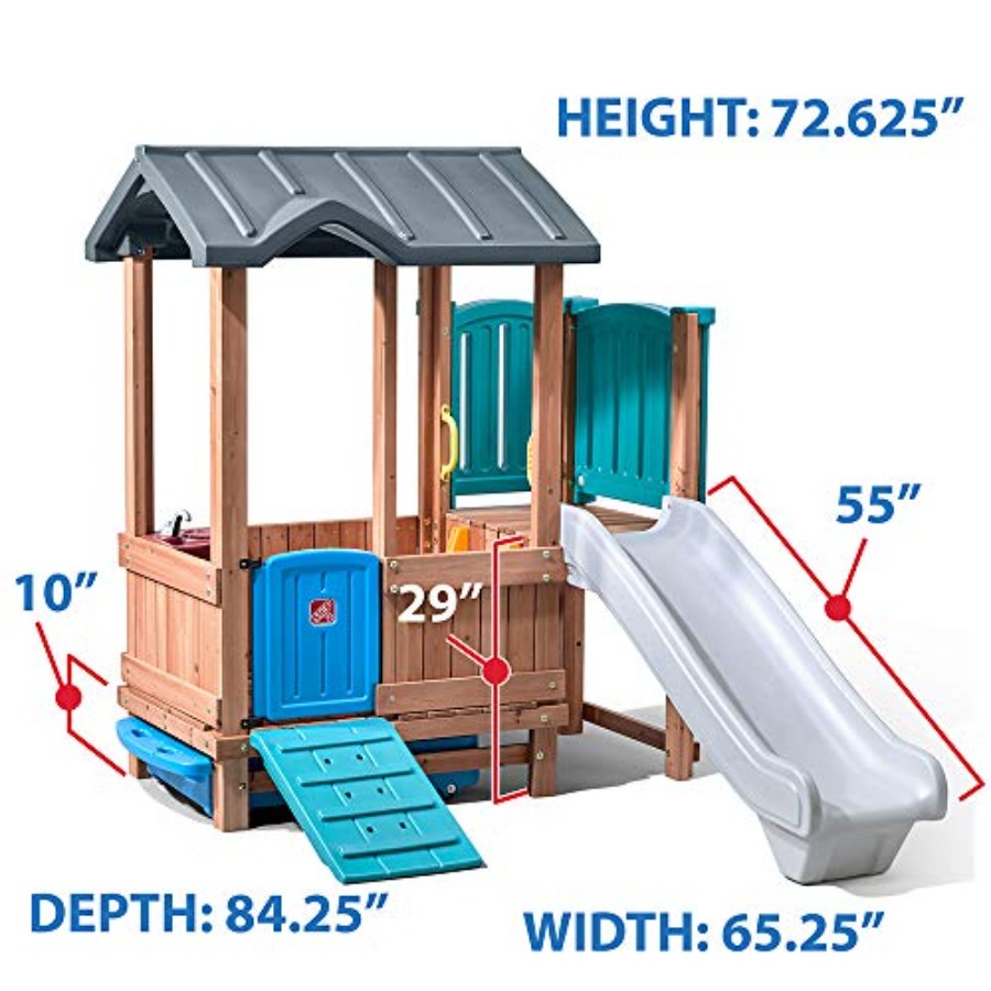 Woodland Adventure Playhouse & - Kids Outdoor Slide Set ulasan dan harga