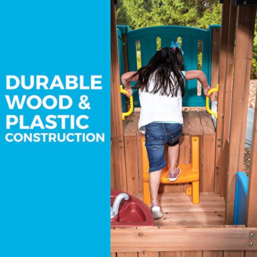 Woodland Adventure Playhouse & - Kids Outdoor Slide Set ulasan dan harga