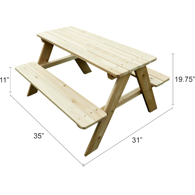 Outdoor Wooden Kids Picnic Tab - Kids Outdoor Bench Table ulasan dan harga