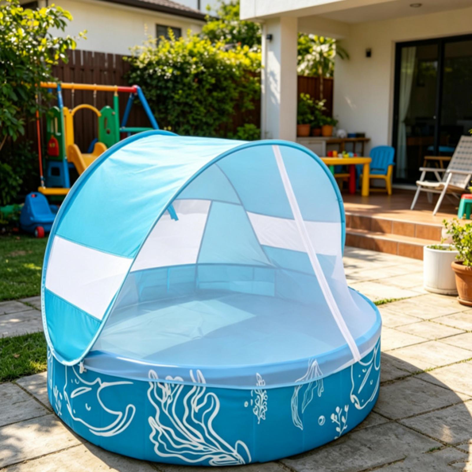 Kiddie Pool with Canopy 120x30 - Kids Outdoor Activity Centre ulasan dan harga