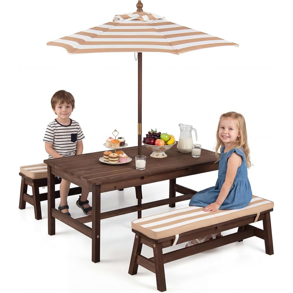 Kids Picnic Table, ir Wood Tod - Kids Outdoor Bench Table ulasan dan harga