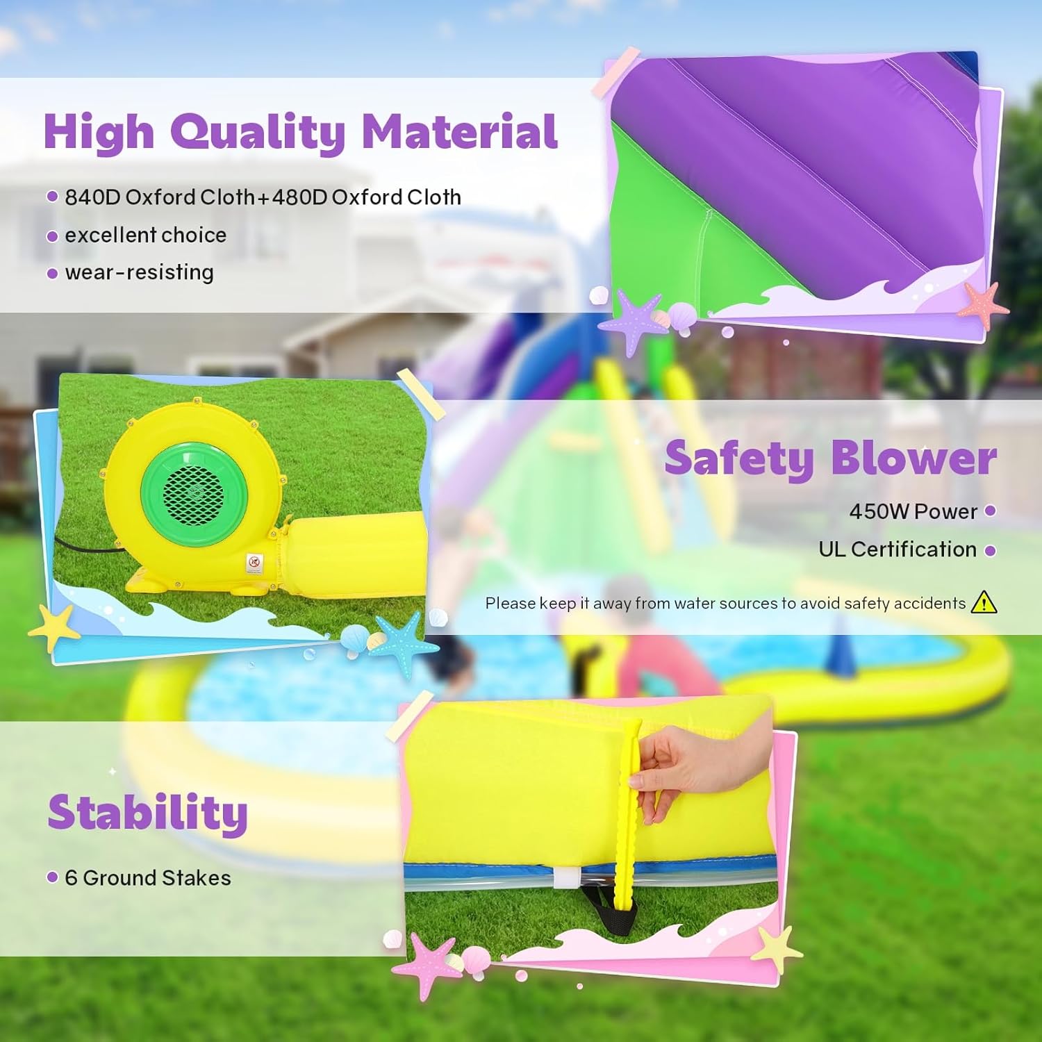 13x14FT Inflatable Bounce Hous - Kids Outdoor Playhouse ulasan dan harga