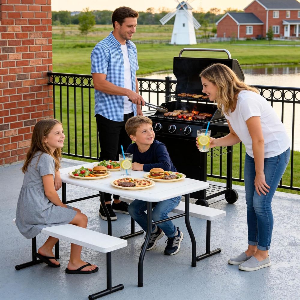 Kids Picnic Table with Benches - Kids Outdoor Bench Table ulasan dan harga
