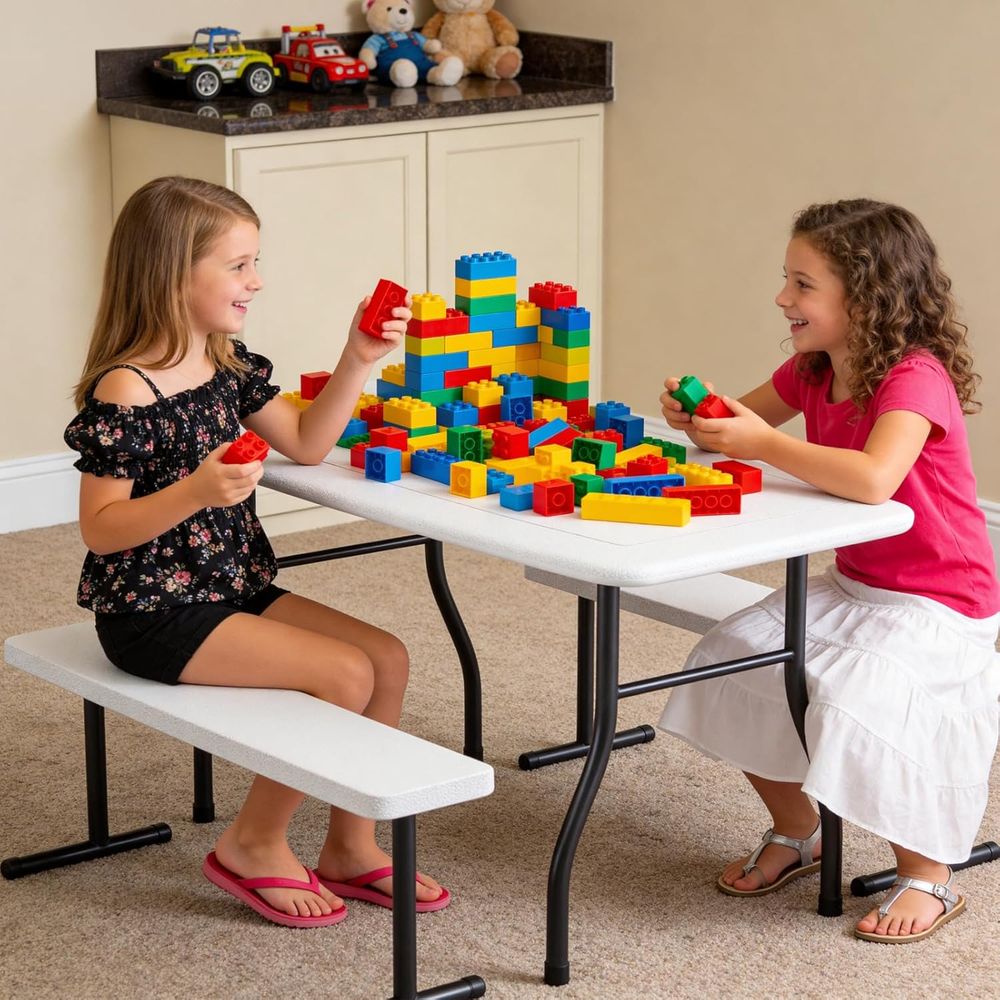 Kids Picnic Table with Benches - Kids Outdoor Bench Table ulasan dan harga