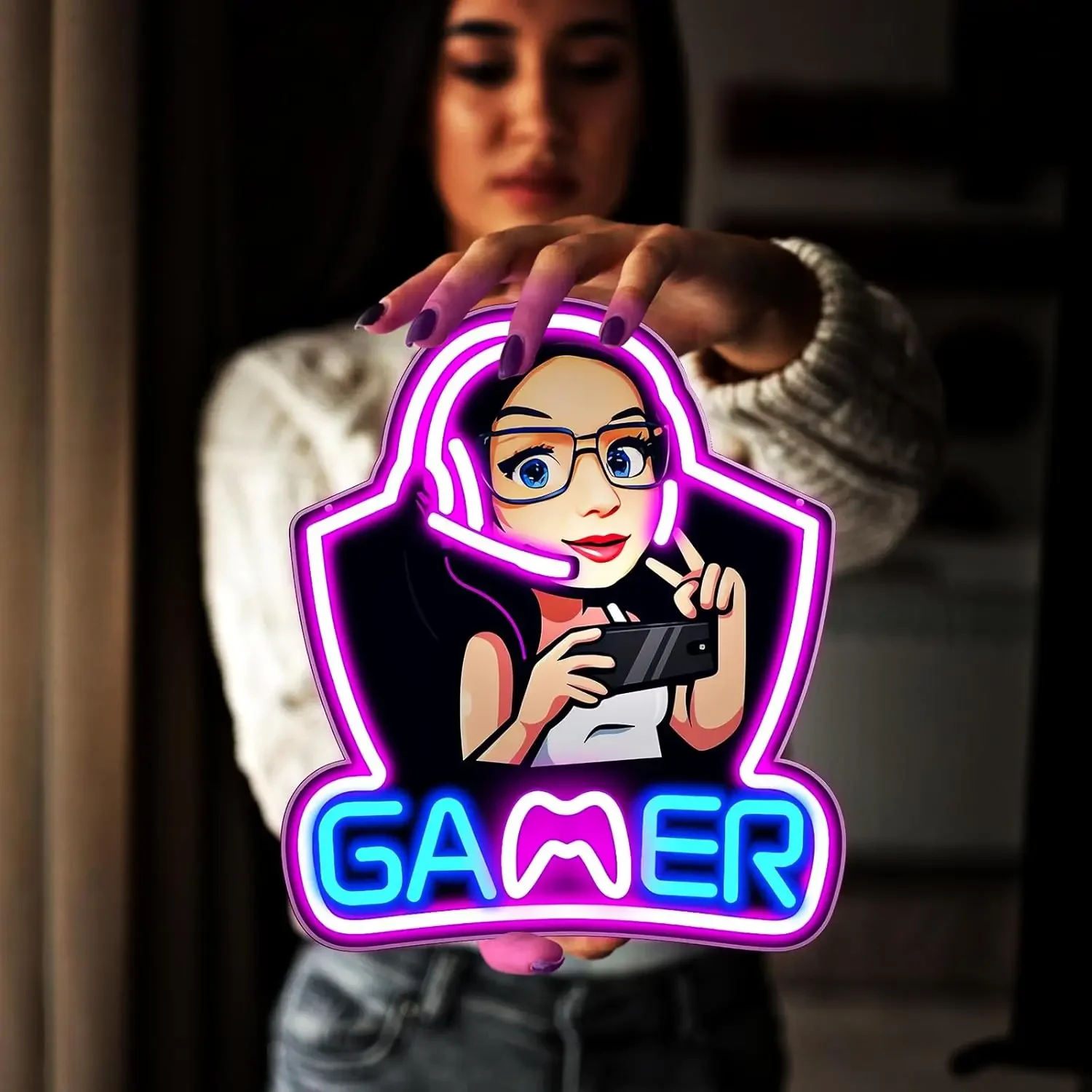 Monkey Gamer Neon Sign USB Dim - Kids Outdoor Monkey Bars ulasan dan harga