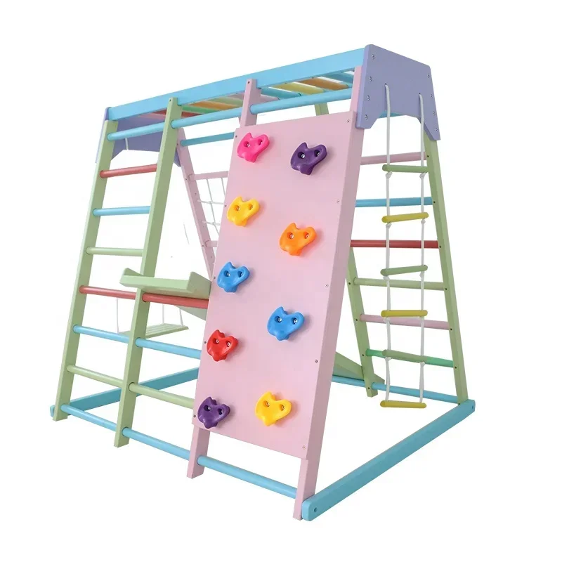 Kids Wooden Climbing Frame Ind - Kids Outdoor Slide Set ulasan dan harga