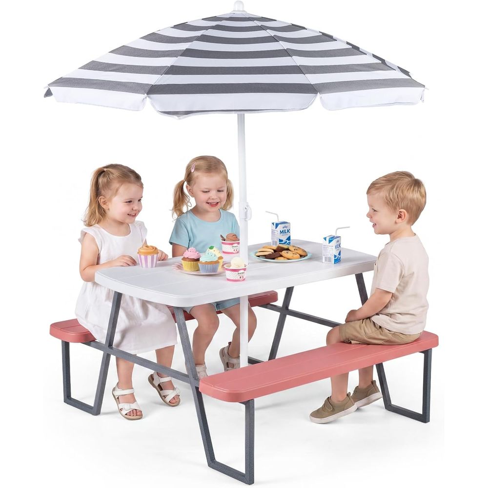Kids Picnic Table, Toddler Out - Kids Outdoor Bench Table ulasan dan harga